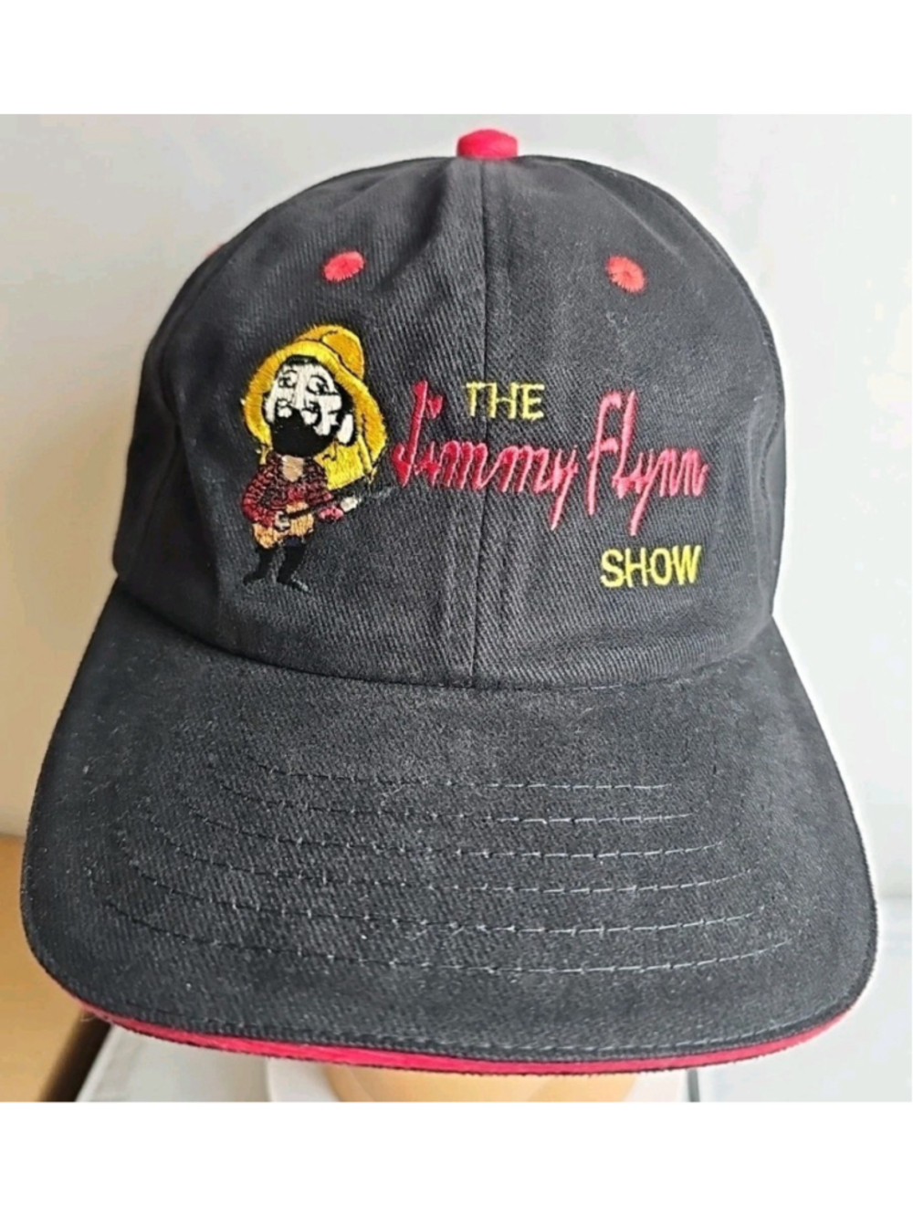 The Jimmy Flynn Show Hat Strapback Adjustable Cap Black & Red